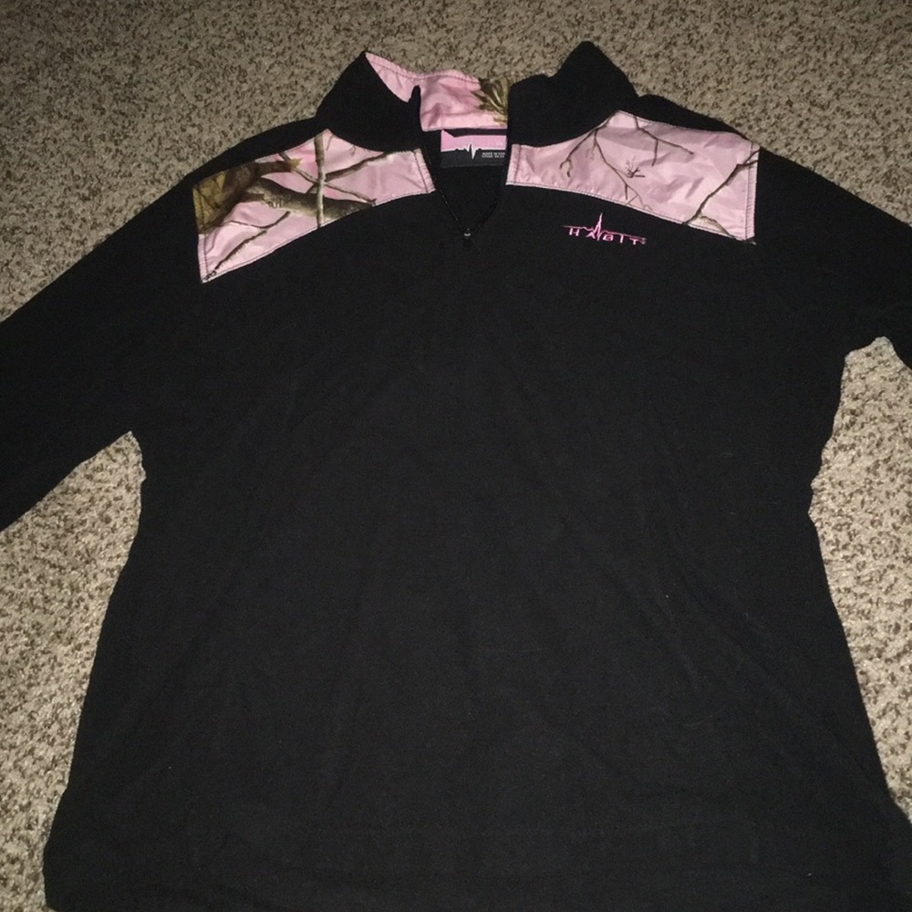 Womens Pink Camo Pullover